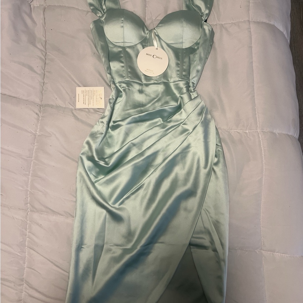 Green Ruched Sweetheart Asymmetrical Dress
